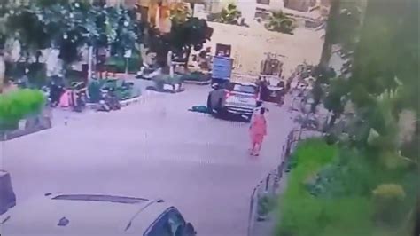 Caught On Cam Elderly Woman Dies After Being Run Over By Suv In Noida Society India News