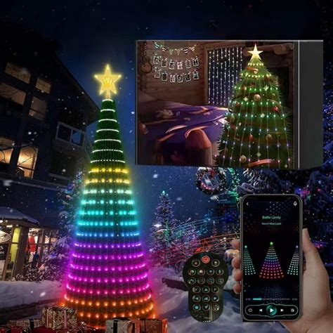 Outdoor Led Christmas Tree 7ft 400 Led Smart Christmas Tree With