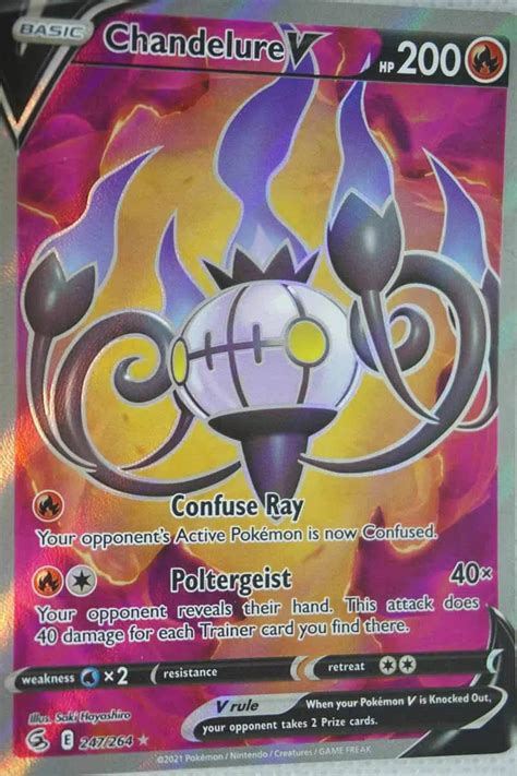 Chandelure V 247 264 Full Art Fusion Strike Enkeltkort