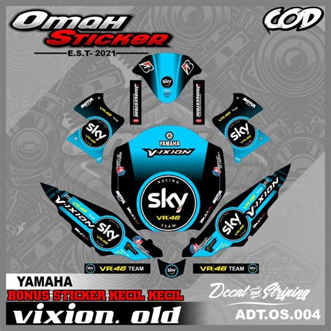 Decal Yamaha Vixion Old Sticker Decal Lis Variasi Vixion Old Full Body Design Adt 004 Lazada