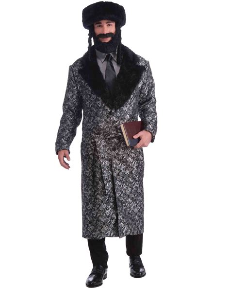 CL837 Silver Rabbi Jewish Religious Coat Tails Fancy Dress Mens Costume Outfit | eBay