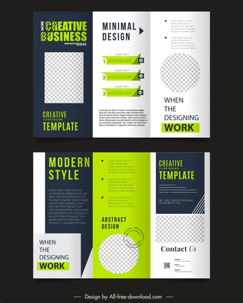 Modern business brochure templates elegant contrast checkered geometry Vectors images graphic ...