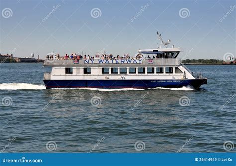 Nyc Ny Waterways Ferry On Hudson River Editorial Stock Image Image