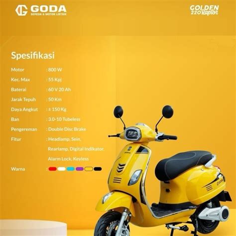 Jual Sepeda Motor Listrik Goda Raptor Ongkir Nego Shopee Indonesia