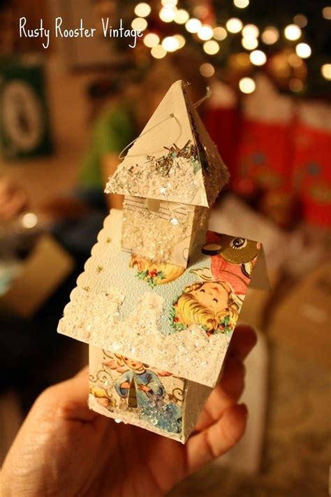 40 Crafts To Make With Old Greeting Cards Vintage Christmas Crafts