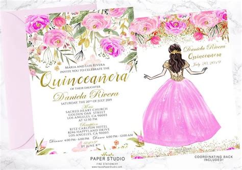 Pin en 15 años invitaciones