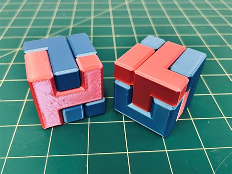 3D printer 5 piece support free puzzle cube • made with Flashforge ...