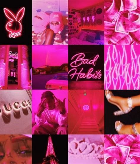 Hot Pink Baddie Aesthetic Collage Kit 115 Pics Ubicaciondepersonas