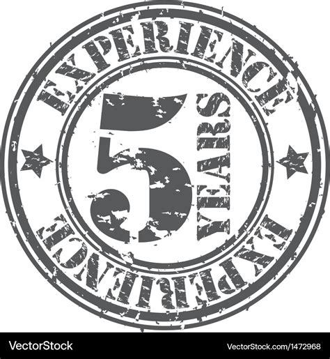 Grunge Years Experience Rubber Stamp Royalty Free Vector