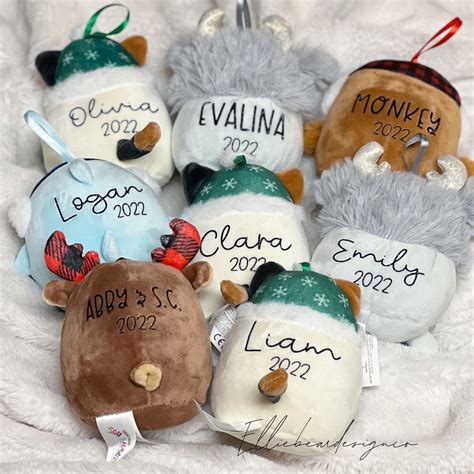 Squishmallow Custom Name Ornament Personalized Squishmallow Etsy