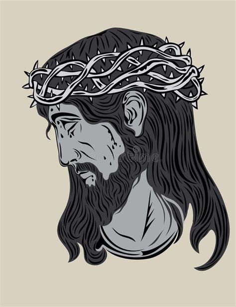 Jezus Chrystus Twarz Sztuka Wektorowy Projekt Ilustracja Wektor