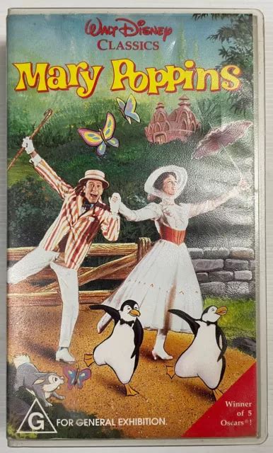 MARY POPPINS WALT Disney Classics VHS Video Cassette Tape PAL Small Box