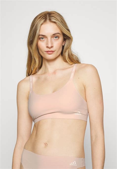 Adidas Sport Scoop Lounge Brassière Peach Whip White Blanc Zalando Fr