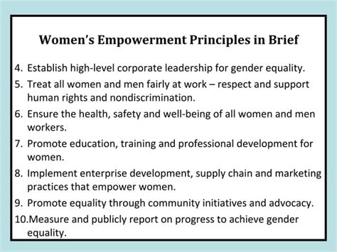 Womens Empowerment Principles Unifem Ppt