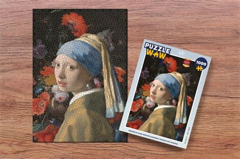 Puzzel Meisje Met De Parel Johannes Vermeer Bloemen Legpuzzel