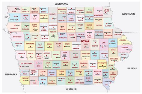 Iowa Maps Facts World Atlas Countiesmap