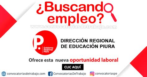 DIRECCIÓN DE EDUCACIÓN DRE PIURA Convocatoria CAS N 090