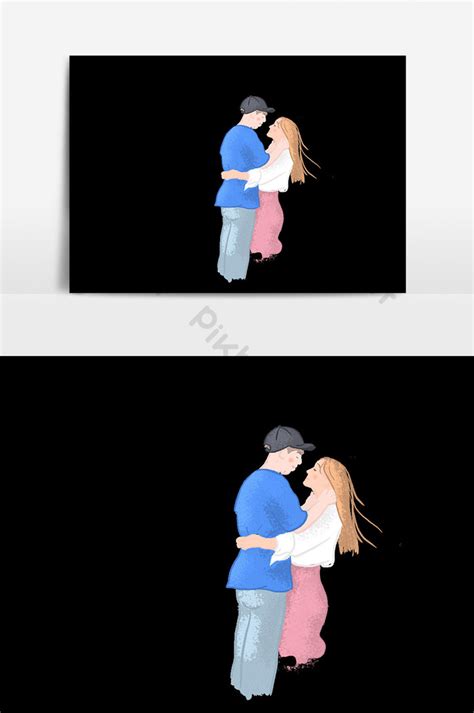 Cartoon Couple Hugging Illustration Illustration Psd Free Download Pikbest