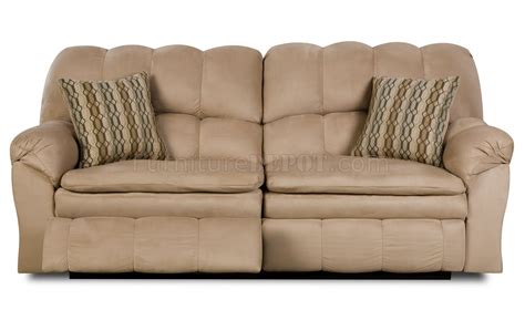 Hazelnut Microfiber Reclining Sofa And Loveseat Wpillow Arms