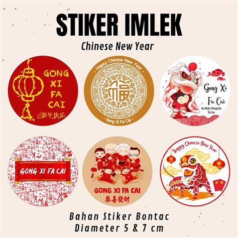 Jual Stiker Toples Sticker Segel Imlek Chinese New Year Gong Xi Fa Cai