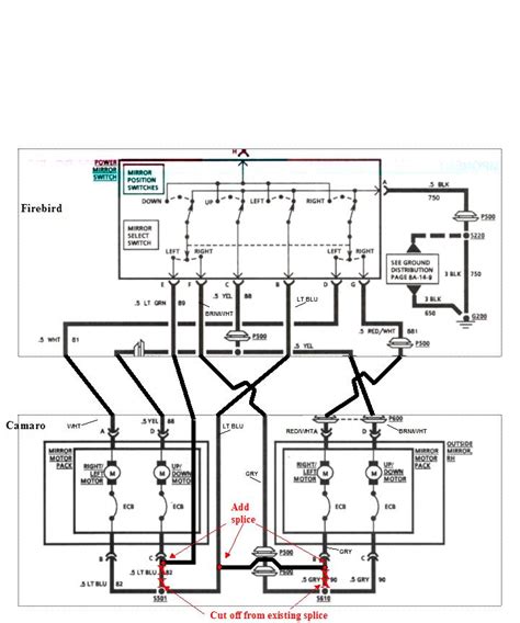 Connector Wiring Diagram Electric Mirror