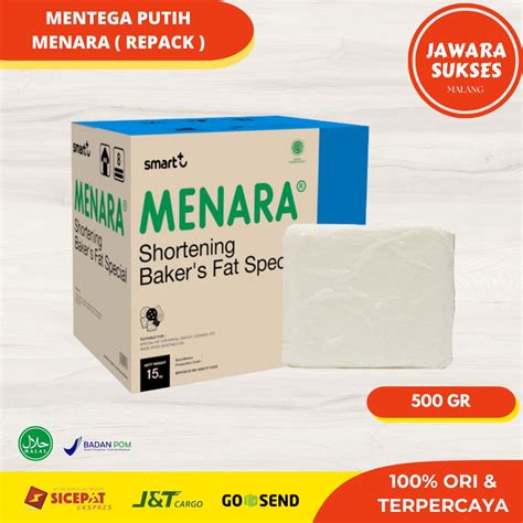 Jual Mentega Menara Putih 500gr White Margarin Shortening Repak Halal