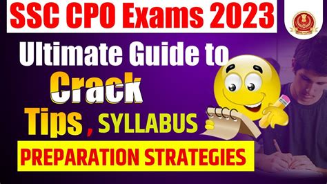 SSC CPO Exam 2023 SSC CPO Tips Syllabus And Strategies Ultimate