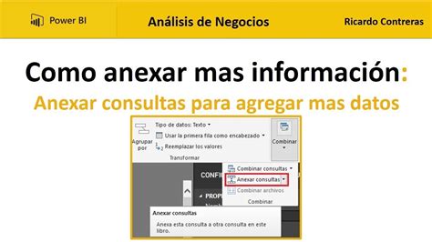 Como Anexar Consulta En Power Bi Youtube