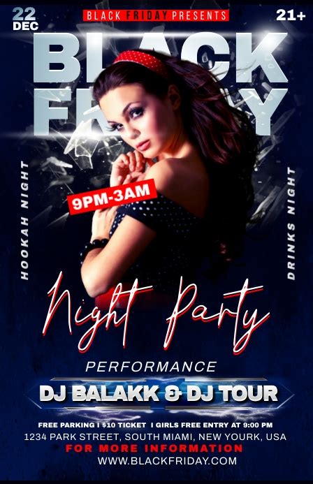 Black Friday Party Flyer Template Postermywall