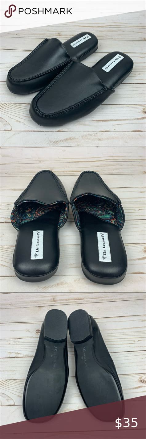 Dr. Leonard’s orthopedic slip on open back men’s house slippers 11 W in ...