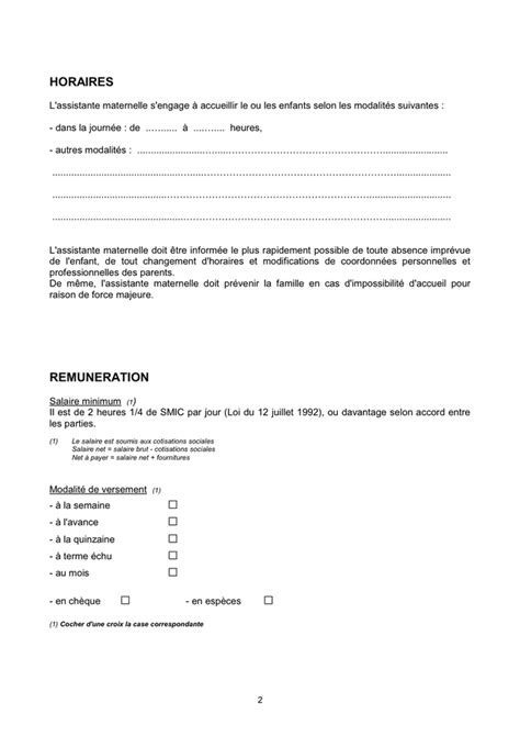 Contrat De Travail Dassistant Maternel Doc Pdf Page 2 Sur 8