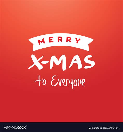 Merry Christmas Hand Lettering Design Usable Vector Image