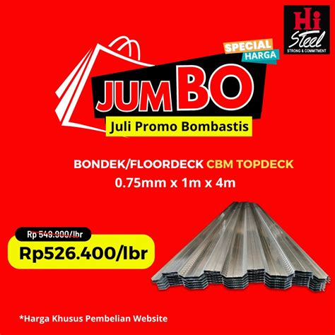 Floordeck Bondek Cor Dak Bondeck Cbm Topdeck 075 X 1m X 4cm X 4m