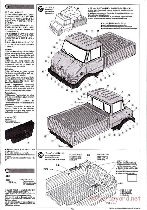 Tamiya Manual Mercedes Benz Unimog Series U Wheelie