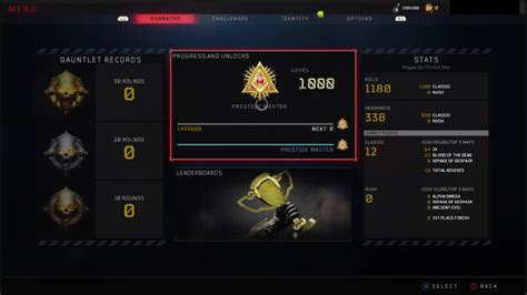 Bo4 Ps4 Ps5 Zombie Master Prestige With Level 1000 Igv