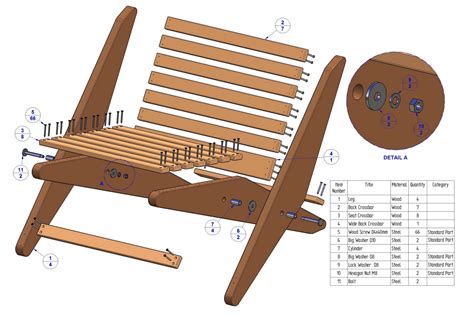 Folding chair plan