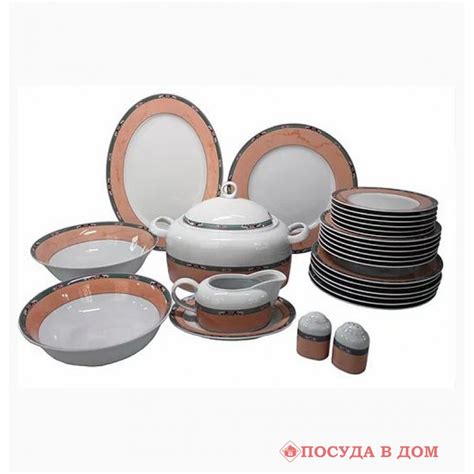 Столовый сервиз фарфор Thun Cairo КАР0035 28 предметов на 6 персон ...