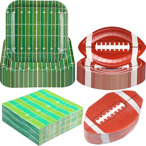 Amazon Ziliny 400 Pcs Football Party Supplies Football Plates And