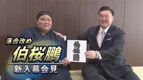 落合改め伯桜鵬 新入幕会見 ＜令和5年七月場所 ＞ Sumo Youtube