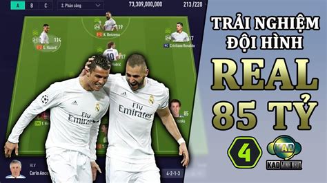 Trải nghiệm TEAM REAL MADRID trị giá 85 TỶ BP Đội hình FO4 KaD Minh