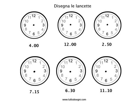 Dinkarville Becco Capocuoco Schede Didattiche Orologio Primaria