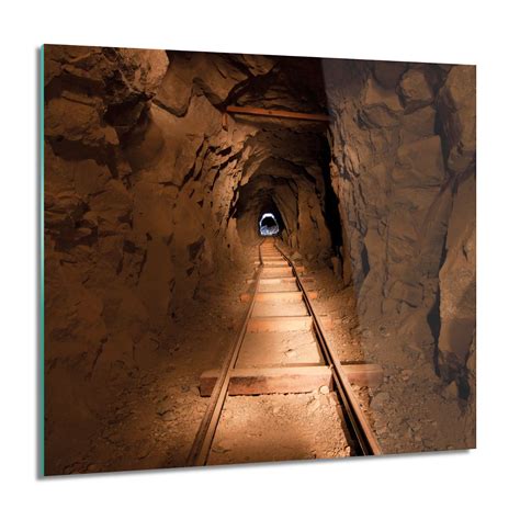 Artprintcave Obraz Na Szkle Tunel Kopalnia Tory X Cm