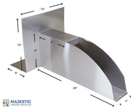 Johnstone 8" Flat Roof Drainage Scupper - Stainless Steel – Majestic ...