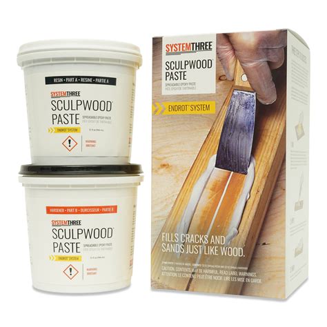 SculpWood Paste | Spreadable Epoxy Wood Filler Paste - System Three Resins