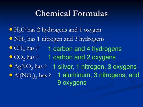 Ppt Chemical Formulas The Basics Powerpoint Presentation Free Download Id 9106822