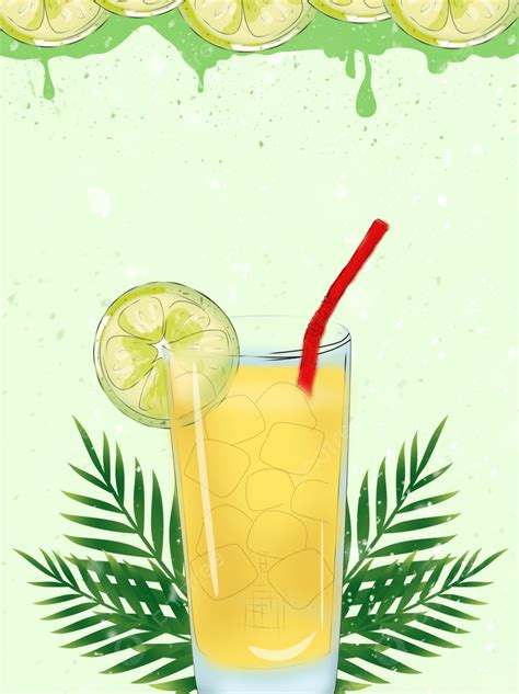 Latar Belakang Minuman Musim Panas Dan Poster Latar Belakang Buah Muat