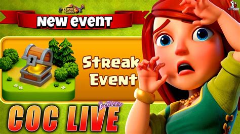 Clash Of Clans New April Streak Event Coc Update Clash Of Clans Live Stream With Bloves