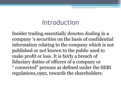 PPT INSIDER TRADING Regulations Practices PowerPoint Presentation