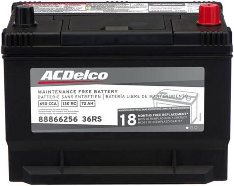 Acdelco Standard Flooded Top Post Battery Group Size 36r 36rs Oreil