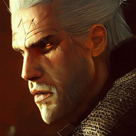 Krea Ai Geralt Cyberpunk Oil Painting Tooth Wu Greg Rut